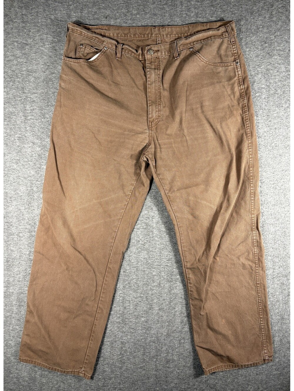 Dickies Carpenter Work Pants Brown Canvas Workwear Mens Size 44x32